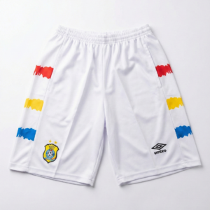 Umbo DRC Congo White with yellow and blue stripes football jersey Short