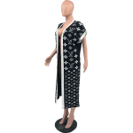 Black and white collar women designer coat 2xl - Image 2