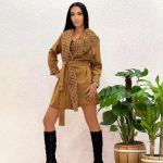 Women designer brown coat for women, high quality and luxurious - Image 2