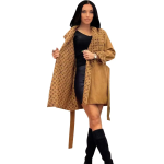 Women designer brown coat for women, high quality and luxurious