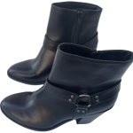 Esprit Kella Faux Leather block heels booties size 11m