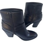 Esprit Kella Faux Leather block heels booties size 11m - Image 2