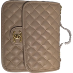 chanel beige handbag black
